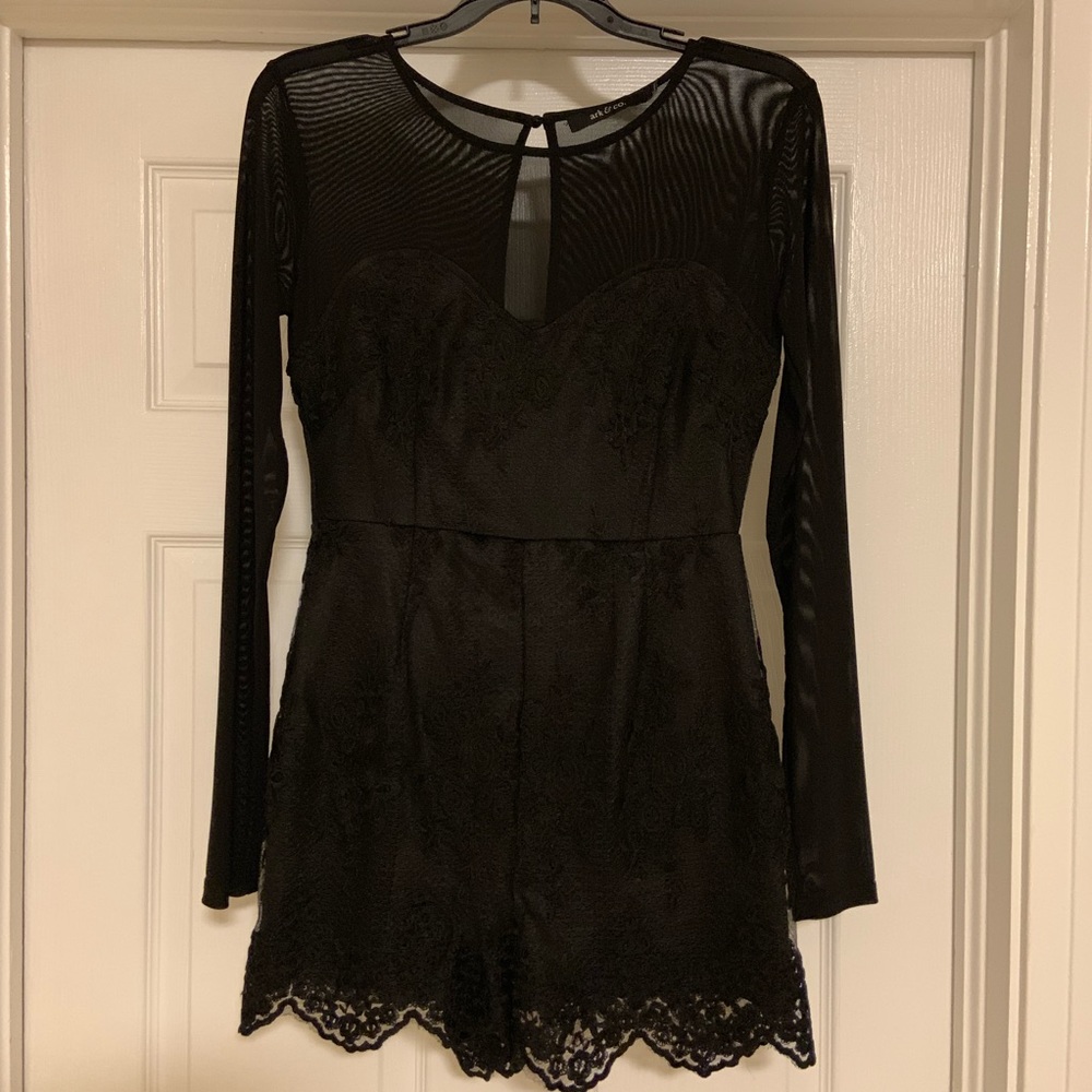 Black Ark & Co mesh lace romper